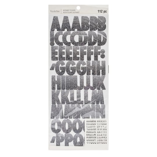 Neutral Ombre Glitter Alphabet Stickers by Recollections™